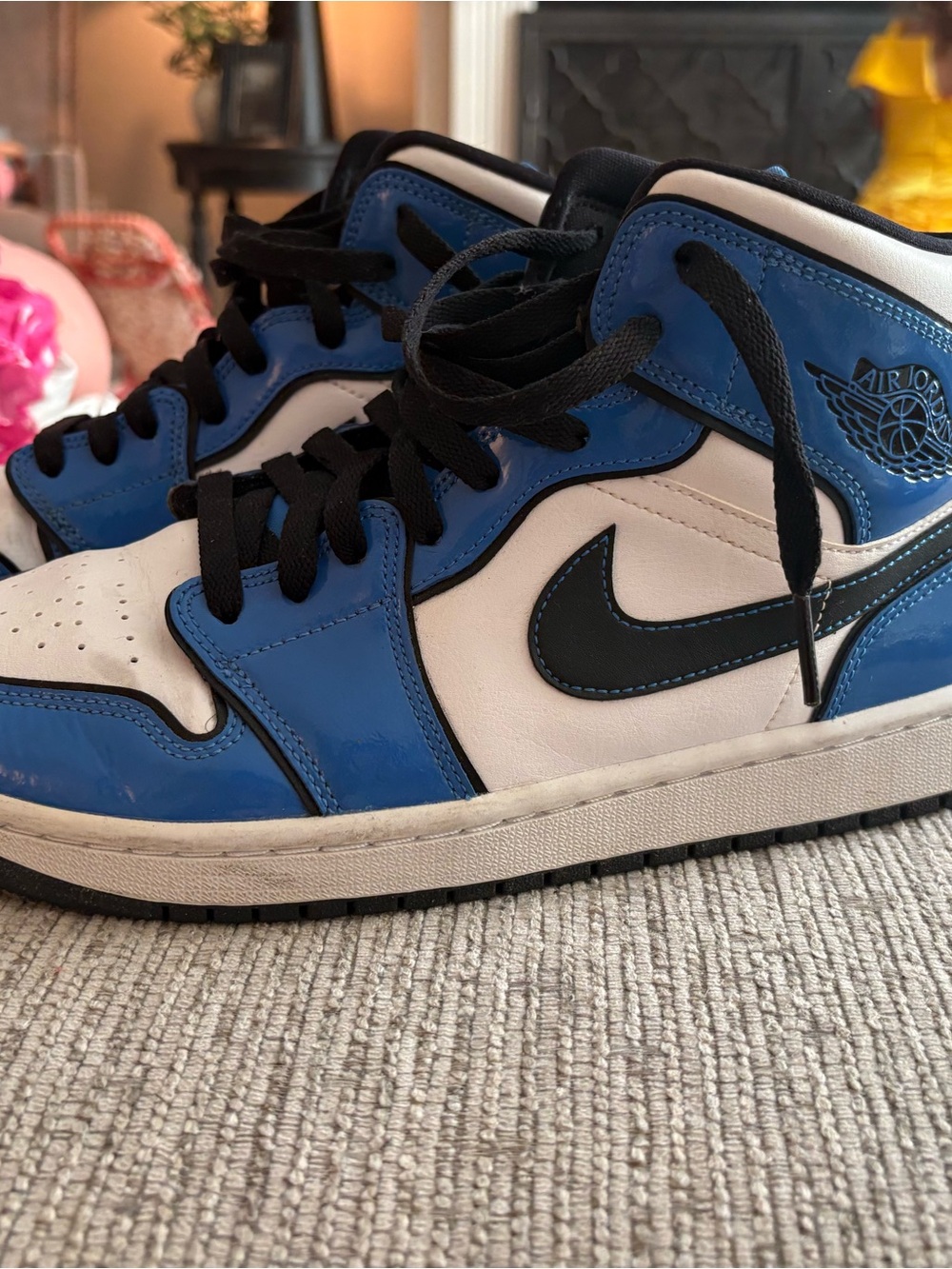 Jordan Men’s Athletic Shoes — White / Black / Game Royal - Picture 4 of 6